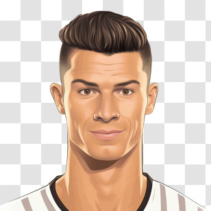 Cristiano Ronaldo - Stylized Illustrative Portrait Of An Individual Transparent PNG