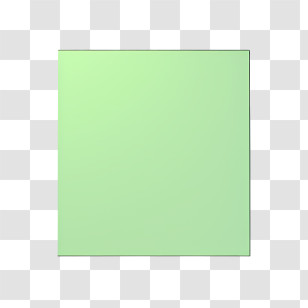 Post It Note - Simple Green Square Shape Illustration Transparent PNG