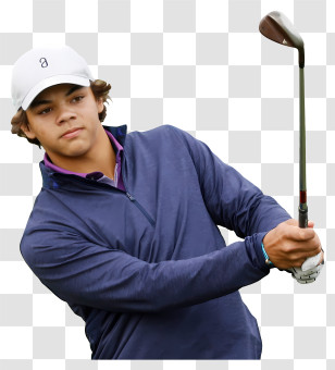 Charlie Woods - Golfer In Action Transparent PNG