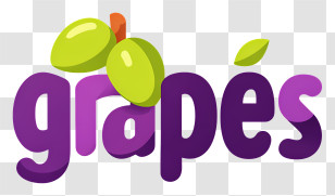 Grapes Logo - Playful Grapes Logo Transparent PNG
