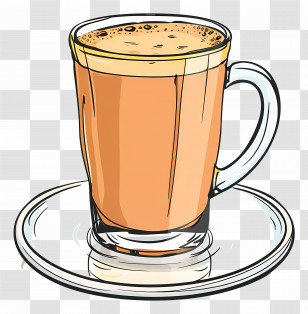 Masala Chai - Delicious Tea In A Transparent Glass Transparent PNG