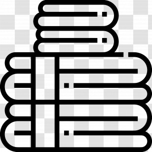 Towels - Illustrated Stack Of Books Icon Transparent PNG