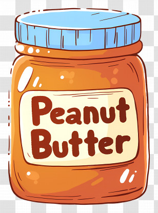 Peanut Butter - Cartoon Jar Of Peanut Butter Transparent PNG