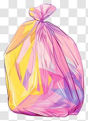 Plastic Bag - Colorful Trash Bag Transparent PNG