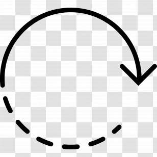 Circular Arrow - Dashed Circular Arrow Symbol Transparent PNG