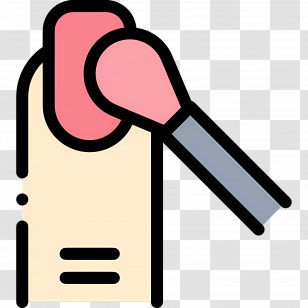 Nail Salons - Nail Polish Application In Flat Cartoon Style Transparent PNG