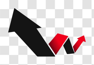 Line Graph - Upward Arrows Symbolizing Growth Transparent PNG