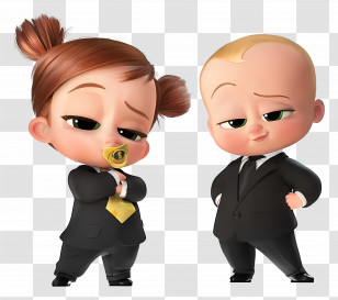 The Boss Baby - Animated Characters In Suits Transparent PNG