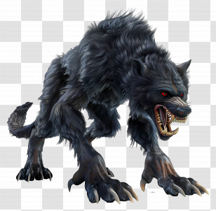 Werewolf - Ferocious Werewolf In Horror Illustration Transparent PNG