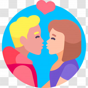 Couple Kissing - Couple Kissing In Romantic Scene Transparent PNG
