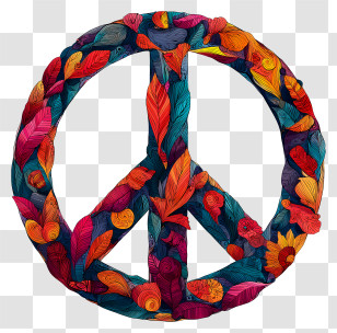 Peace Symbol - Colorful Peace Symbol Transparent PNG
