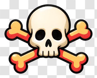 Skull And Crossbones Emoji - Skull And Crossbones Symbol Transparent PNG