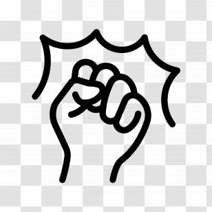 Fist Hand - Fist With Impact Lines Transparent PNG