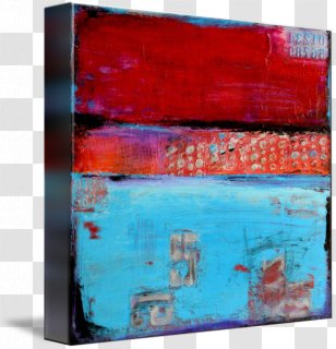 Acrylic Paint Gallery Wrap Modern Art Canvas - Turquoise - Circus Watercolor Transparent PNG