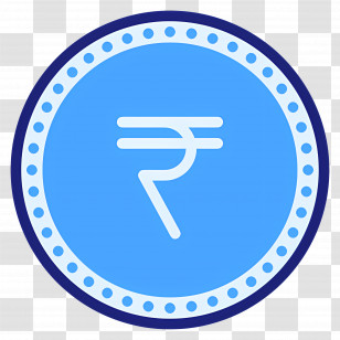 Indian Rupees - Blue Rupee Symbol For Currency Transparent PNG
