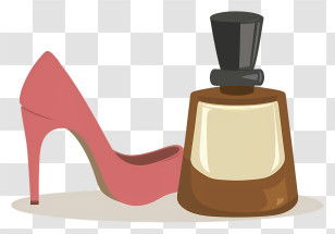 Nail Polish - High Heel Shoe And Perfume Bottle Transparent PNG