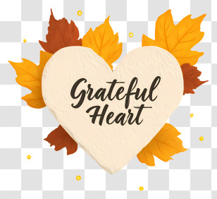 Grateful Heart - Grateful Heart Autumn Card Transparent PNG