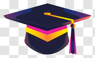 Graduation Cap - Colorful Graduation Cap Illustration Transparent PNG
