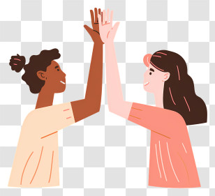 High Five - Friendship High Five Illustration Transparent PNG