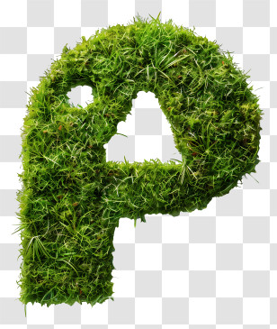 Green Grass - Eco-Friendly Grass Letter P Transparent PNG