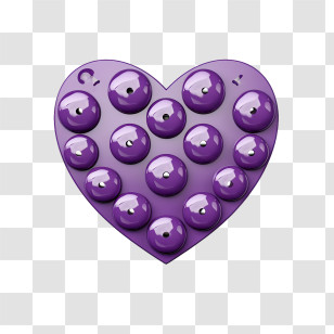 Purple Heart Day - Purple Heart-Shaped Pop-It Toy Transparent PNG
