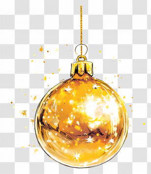 Christmas Gold - Golden Ornament Ball For Christmas Decor Transparent PNG