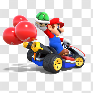 Character - Mario Kart Character In Action Transparent PNG