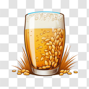 Beer Glass
 - Beer Glass With Barley And Foam Transparent PNG