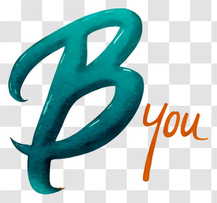 B You Logo - Brush Letter B You Logo Transparent PNG