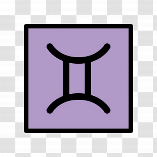 Gemini Emoji - Gemini Zodiac Symbol Transparent PNG
