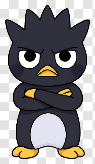 Badtz Maru - Angry Black Penguin Cartoon Character Transparent PNG