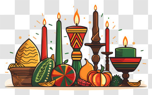 Fruits And Vegetables - Decorative Candles With Fruits Transparent PNG
