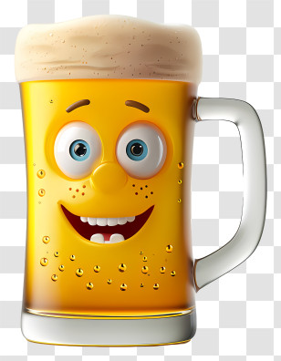 Homebrew Day - Cheerful Cartoon Beer Mug Illustration Transparent PNG