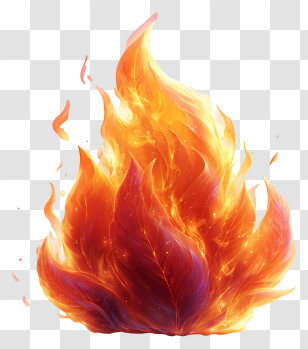 Fire - Dynamic Fiery Flame Illustration Transparent PNG