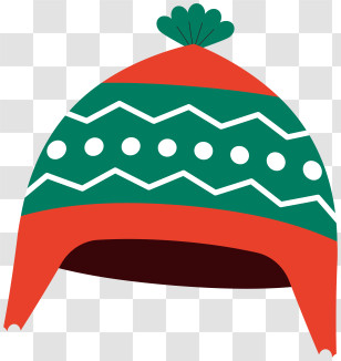 Knit Cap - Red And Green Winter Hat Transparent PNG