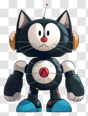Cat Robot - Robotic Cat Cartoon Character Transparent PNG