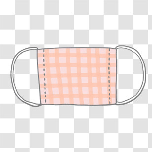 Cartoon - Checkered Pink Face Mask For Safety And Style Transparent PNG