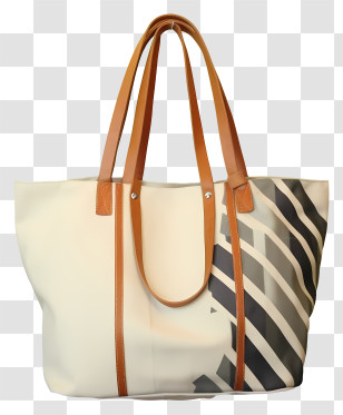 Hanging Fabric Tote Bag - Stylish Tote Bag With Stripes Transparent PNG
