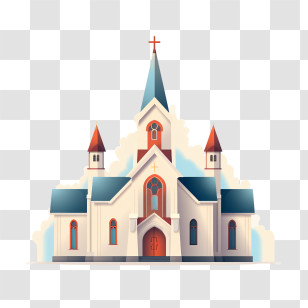 Church - Beautiful Church Building Illustration Transparent PNG