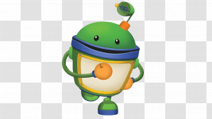 Team Umizoomi - Cute Green Robot Character Transparent PNG