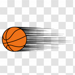 Basketball - Speeding Basketball In Motion Transparent PNG