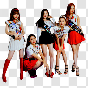 Kpop - Fashionable Group Of Women Transparent PNG