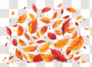 Pile Of Leaves - Autumn Falling Leaves Pattern Transparent PNG