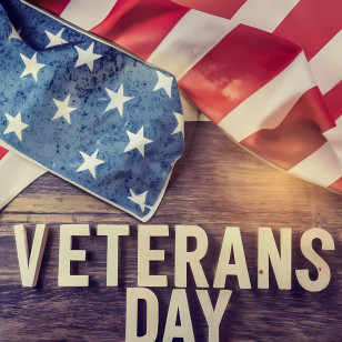 Veterans Day - Veterans Day With American Flag Transparent PNG
