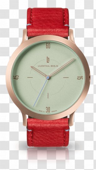 Lilienthal Berlin Watch Strap Silver - Green Rose Transparent PNG