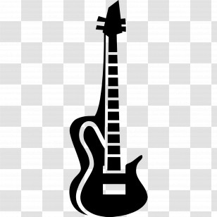 Guitar - Silhouette Of Electric Guitar Transparent PNG