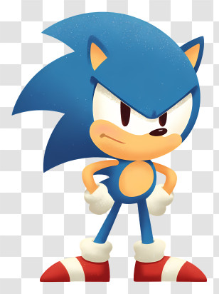 Sonic The Hedgehog - Blue Hedgehog Standing Transparent PNG