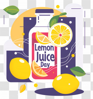 Lemon Juice Day - Lemon Juice Day Celebration Transparent PNG
