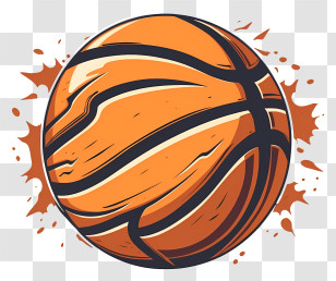 Basketball - Orange Basketball Illustration Transparent PNG