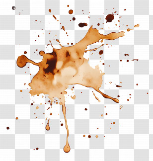 Coffee Stain - Artistic Coffee Stain Splash Design Transparent PNG